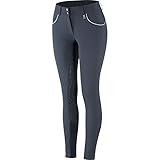 Design tendance : le pantalon d'équitation pour femme dispose de détails charmants tels que les rayures contrastées élégantes et le logo imprimé au niveau de la taille en argent.