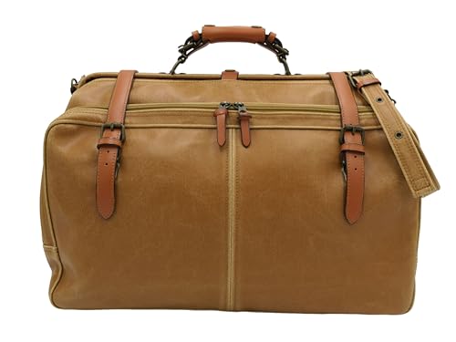 [キワダ] 旅行、出張用かばん 兵庫県豊岡製アウトポケット付きダレスボストンバッグ 1.3kg キャメル