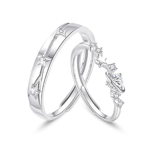 Bagues de promesse IMINI étoiles et cœur, le cadeau de mariage idéal