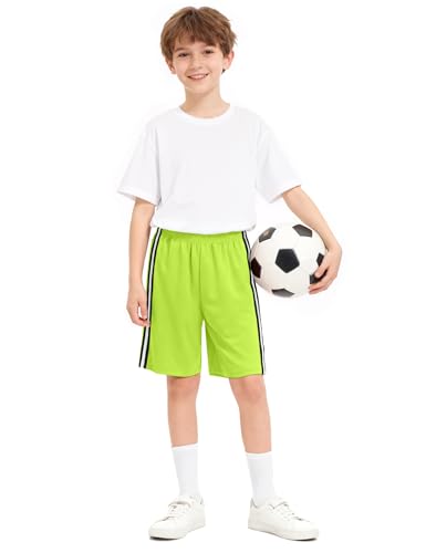 Image of Somaibo Boys Athletic Shorts, Kids Basketball Quick Dry Mesh Short for Youth Soccer Gym Sports Running