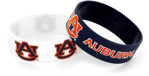 NCAA Auburn Tigers Silicone Rubber Bracelet, 2-Pack
