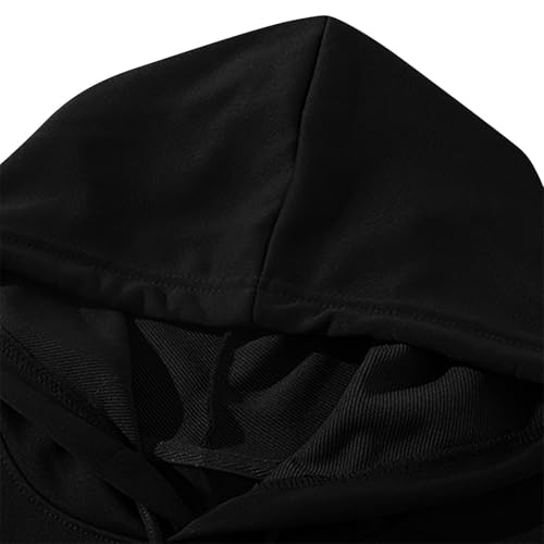 Mens Basic Pullover Hoodie Soft Sweatshirt Kangaroo Pocket Drawstring Hood Loose Fit Casual Streetwear Fall Winter4
