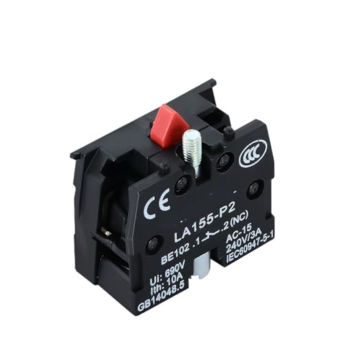 Interrupteur de démarrage jaune 22 mm bouton-poussoir momentané 10A 1NO 1NC