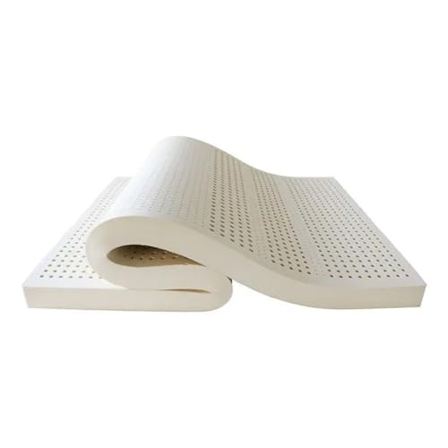 Cubrecolchón de látex 100 % natural para cama de matrimonio, plegable, individual y doble, con funda para muebles B, ideal para dormitorio de estudiantes. Color: A Tamaño: King