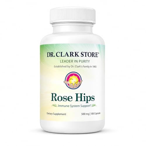 Dr Clark Store Rose Hips Supplement, 500 MG, 100 Gelatin Capsules