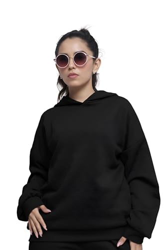 Image of GRECIILOOKS Co-ord Set for Women Stylish | Warm Hooded Hoodie & Pant Set | Winter Wear Womens Dress | Casual Travel & Loungewear Outfit | Oversized Loose Fit Winter Hoodie set