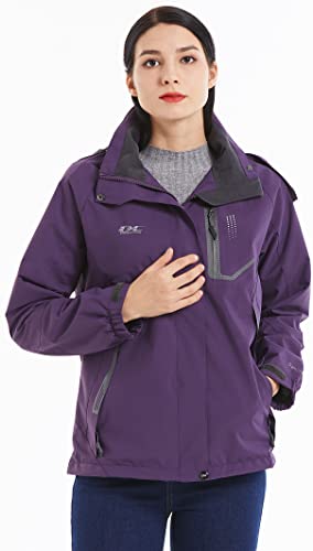 Diamond Candy Women's Waterproof Rain Jacket with Hood Lightweight Outdoors Raincoat