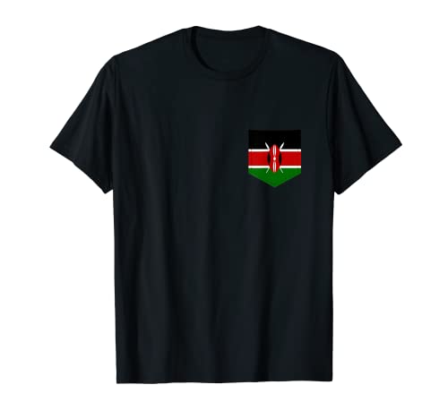 Photo de Drapeau Kenya avec poche imprimée drapeau Kenya T-Shirt