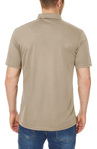 Tacvasen Mens Polo Shirts Short Sleeve Polyester Shirt Soft Comfort Golf Shirt Quick-Dry Paintball Top Athletic Polo Shirt For Men #TOP1