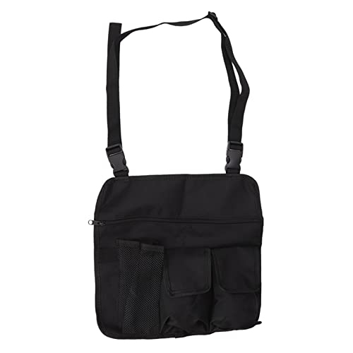 Restokki Camping Chair Hanging Bag, Oxford Cloth Armrest Organizer Side Storage Bags for Outdoor Activities (Black)