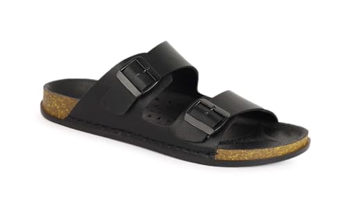 Image of AADI Men's Synthetic Leather Lightweight Comfortable Indoor Outdoor Daily Use Casual Slides /Slippers /Sandals /Floaters
