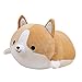 Muñeca Corgi de 35 Cm, Linda Almohada Suave Felpa Corgi Muñeca Animal de Peluche de Juguete Siesta Almohada Larga Regalos para Niños, Cojín Blando de Peluche para Perro, Muñeca