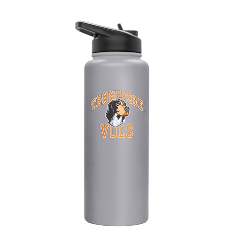 Image of Logo Brands NCAA Tennessee Volunteers Athletic 34 oz Stainless Steel Quencher Bottle - Double-Wall Insulated, No-Spill Lid, Easy Carry Handle - Keeps Drinks Cold For Hours