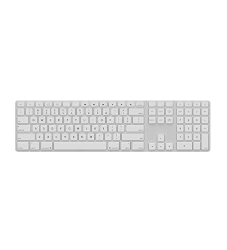 Matias FK418BTLW Backlit Bluetooth Wireless Aluminum Keyboard with Numeric Keypad and 4-Device Sync