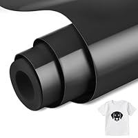 OSDUE Heat Transfer Vinyl Roll HTV Vinyl, 12\" x 5ft Black Iron on Vinyl for T-Shirts, DIY Clothes, Bags, Shoes and Other Textiles, Heat Press Vinyl for DIY Craft Designs