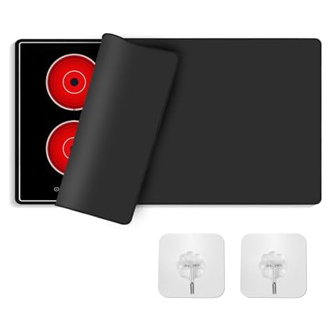 Kailund Stove Top Covers for Electric Stove, 21" x 35" Rubber Glass Top Stove Cover Protector, Heat Resistant Large Electric Stove Top Cover for Scratch Prevention and More Usable Space Cover