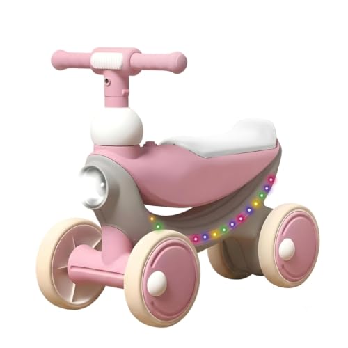Image of Toyshine Musical Twist Scooter for Kids | Light Up Ride-On Car, Fun Twisting Bike with Music & LED Wheels for Kids Boys Girls Age 1-3 (Pink Mushroom)