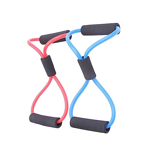 BIUDECO 2 Piezas Bandas de Resistencia de Látex Natural Unidades Figuras para Entrenamiento de Pecho Ejercicio y Fitness Casa Aptas para Hombres y Mujeres Duraderas y Color Aleatorio