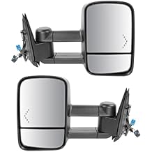 Towing Mirrors Power Heated Signal Set Fits Plastic Textured Black 15904035 15860540 15904034 15860541 GM1321355 GM1320355 Material Pla