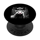 carino opossum selfie alien ufo arte divertente astronave popsockets popgrip adesivo