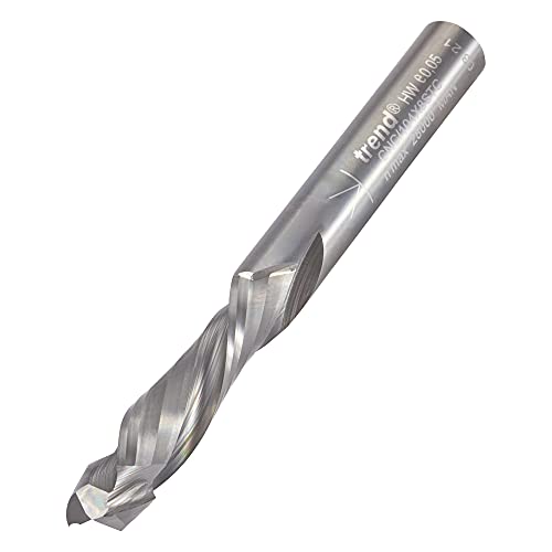 Image of Trend CNC Spiral Down-Cut Router Cutter, 8mm Shank, 8mm Cut Diameter & 32mm Cut Length, Two Flute, Solid Tungsten Carbide, CNC/104X8STC