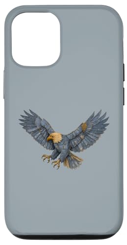 Majestic Eagle ���g���A�[�g���[�N �t�F�C�N�f�j���p�b�`�X�^�C�� �X�}�z�P�[�X iPhone 12/12 Pro �p
