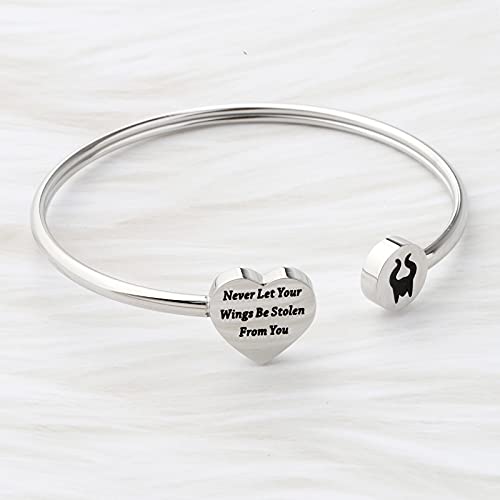 TGBJE Witch Bangle Gift Never Let Your Wings Be Stole from You Witch Fan Gift Villains The Evil Queen Gifts Witch Jewelry3