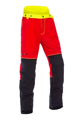 Forst-Extrem Beginner 2.0 Schnittschutzhose Schnittschutzklasse 1 (20 m/s) anthrazit-orange oder rot-gelb (DE/NL/SE/PL Alphanumerisch L Regular Regular rot-gelb)
