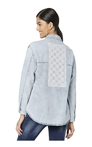 Image of Spykar Women Cotton Regular Fit Full Sleeves Shirt