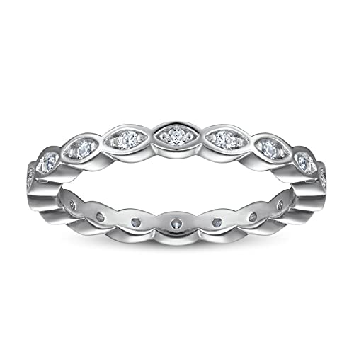 Bague infinie ovale en argent véritable pour femme amatrice de bijoux fantaisie