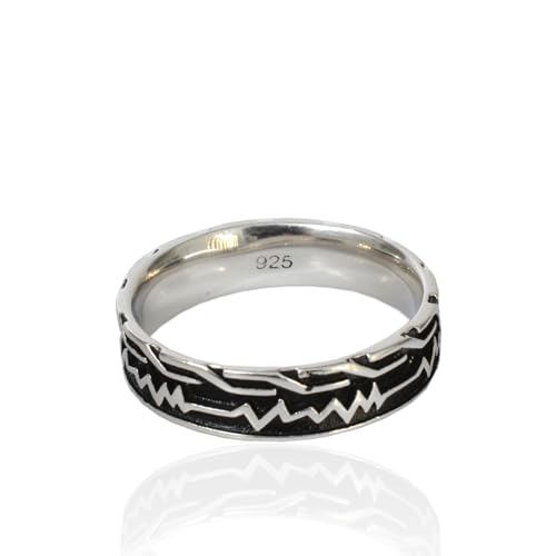 Image of Azita 925 Sterling Silver Turkish Band Ring for Men and Boys|Turkish Band 4| with Certificate of Authenticity and BIS Hallmark.