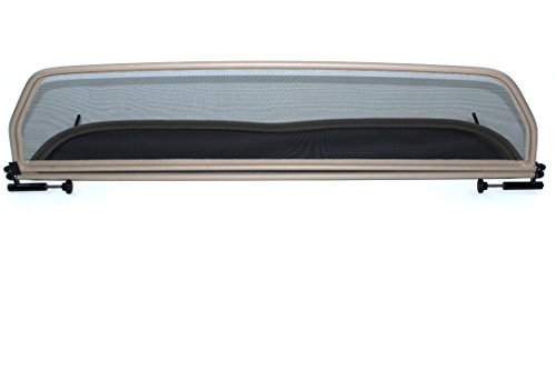 GermanTuningParts Déflecteur de Vent pour Peugeot 206 (2000-2006) - Pliable - avec Fermeture Rapide - Beige | Filet Anti-Remous Coupe | Déflecteur d'air Cover