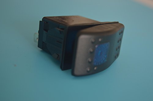 Amarine Made 12V 20 Amp Waterproof Led On/Off Boat Marine Spst 3P Rocker Switch With Light (Blue) #TOP7