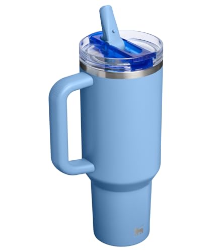 Image of STANLEY Quencher ProTour Flip Straw Tumbler with Leakproof Lid 40 oz | Built-In Straw & Handle | Cupholder Compatible for Travel | Insulated Stainless Steel Cup | BPA-Free | Blue Sky