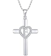 JO WISDOM Collana Croce dell'Infinito Cuore Argento 925