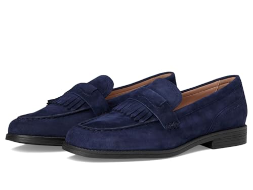 Cole Haan Women's Stassi Kiltie Loafers, Midnight Moon Suede, 10-B