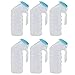 Male Urinal Glow in The Dark Lid - 32oz/1000ml - Pack of 6 - Portable Pee Bottles for Men, Portable Urinal for Car, Elderly & Incontinence