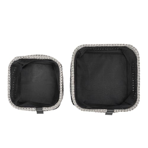 Panier de rangement Kenzi JVL lot de 2 bacs carrés gris clair