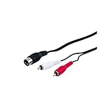 ddr kabelschuhe Kabellänge: 1,5 m AV Kabel 5-polig DIN-Stecker 2 x Cinchstecker 1.5m