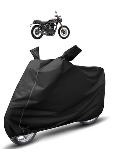 Image of Auto Hub Waterproof Bike Cover Compatible with RE Hunter 350 Dustproof, UV Protection Two Wheeler Bike Hunter 350 Cover - Black