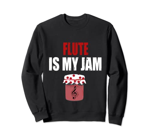 Divertido diseño de amante de la flauta que dice "flauta es mi jamón" Sudadera
