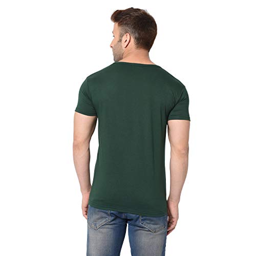 Image of Men's Cotton Blend Half Sleeve V Neck Tshirt