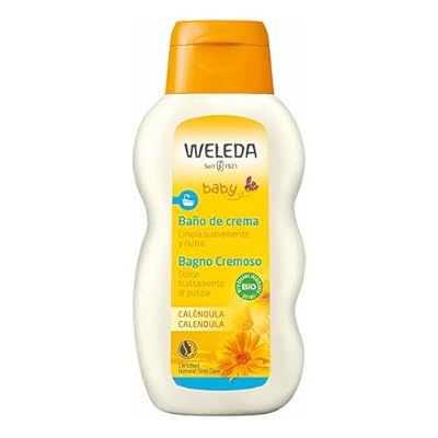 Weleda - Baño de Crema de Caléndula  Limpia Suavemente y Nutre  Sin Aclarado  100% Natural  Apta para Pieles Sensibles - 200 ml