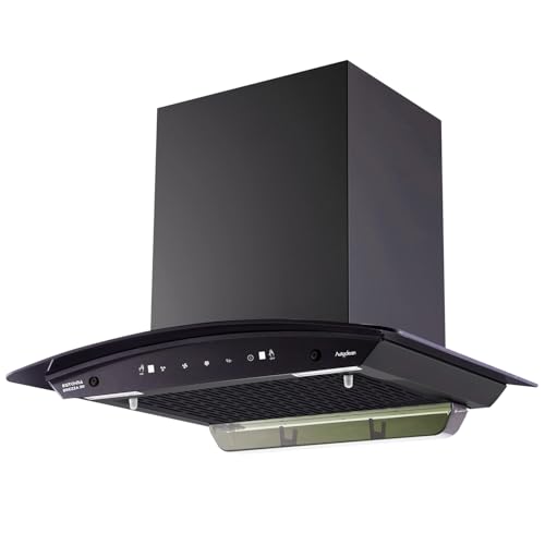 Image of Kutchina Brezza 90 Filterless Autoclean Chimney for Kitchen | Intelligent Auto Clean | 1200 m /hr Suction | Touch Control + Wave Sensor | Oil Collector | Warranty 9yrs on Motor, 5yr on Product