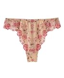 [ニッセン] Tバックショーツ 総レースTバックコーディネートショーツ(チューリップ柄（トリンプ）（n、FULLRE） レディース ミルクティベージュ LL