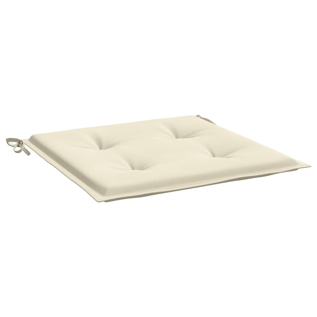 vidaXL 4X Cojines para Silla de Jardín Asiento Tumbona Patio Terraza Balcón Exterior Salón Acolchado Decoración Adorno Cómodo Tela Crema 50x50x4 cm