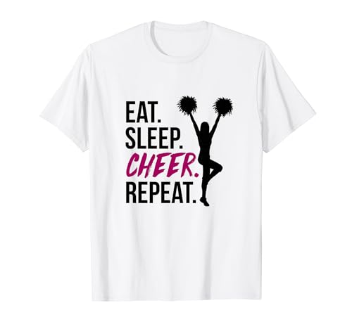Eat Sleep Cheer Repeat Cheerleading Cheerleader Cheer Cheer Camiseta