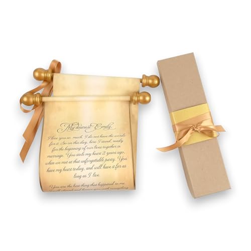 Wedding Vows Scroll, Love Letter, Secret Message Scroll on Aged Paper, 5x13