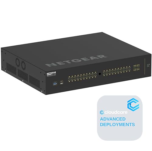 Image of NETGEAR AV Line M4250-40G8XF-PoE++ 48 Port Switch GSM4248UX-100NAS | L3 Managed | 40x1G PoE++ 2880W and 8x10G SFP+ | Rack-Mountable | Cloud Care's 3 Year Warranty SupportPlus Included