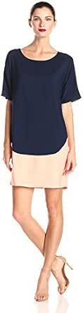 Donna Morgan Women's Dolman-Sleeve Color-Block Dress